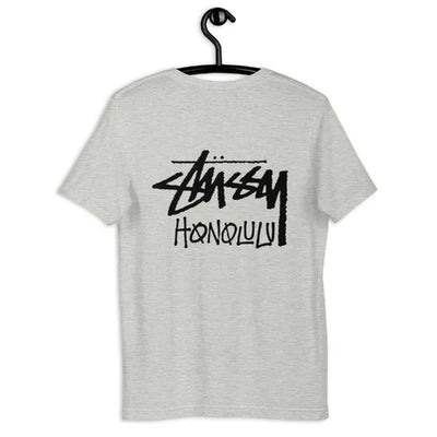 STUSSY HONOLULU UNISEX T-SHIRT GREY